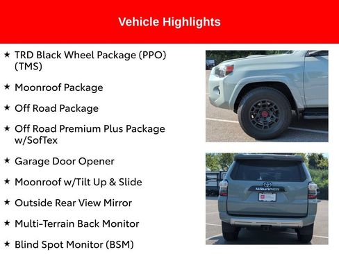 Certified 2022 Toyota 4Runner TRD Off-Road Premium w/ TRD Black Wheel Package (TMS) AWD/4WD image 5