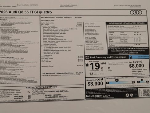 New 2026 Audi Q8 Premium Plus AWD/4WD image 39