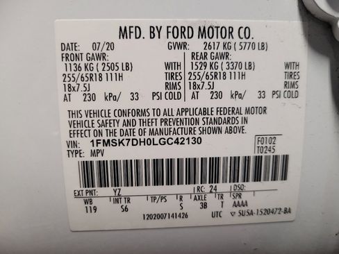 Used 2020 Ford Explorer XLT w/ Equipment Group 202A image 33