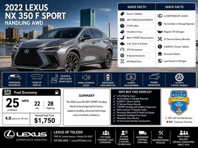 Used 2022 Lexus NX 350 F Sport