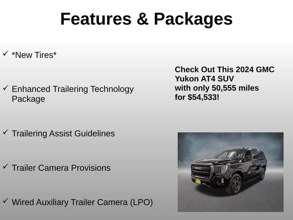 Used 2024 GMC Yukon AT4 w/ Technology Package AWD/4WD image 4