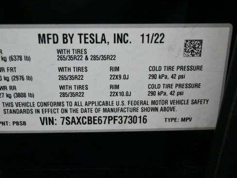 Used 2023 Tesla Model X Plaid AWD/4WD image 8