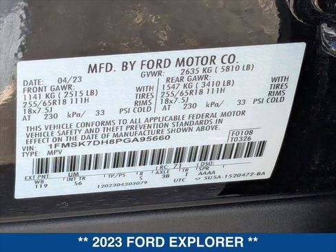 Certified 2023 Ford Explorer XLT w/ Equipment Group 202A image 24