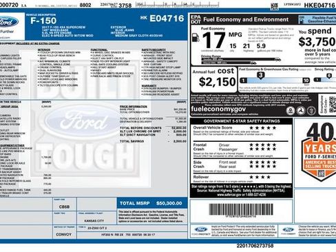 Used 2017 Ford F150 XLT w/ Equipment Group 302A Luxury image 4