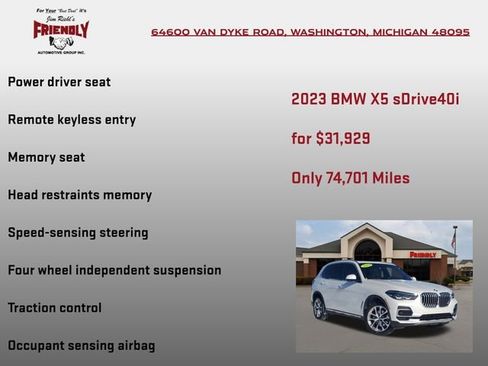 Used 2023 BMW X5 sDrive40i w/ Parking Assistance Package image 20