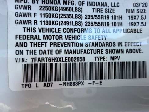 Used 2020 Honda CR-V Touring image 25