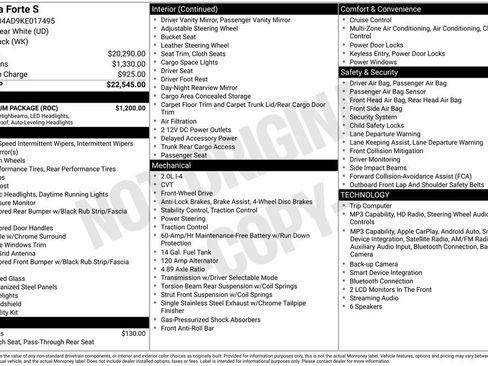 Used 2019 Kia Forte S w/ S Premium Package FWD image 8