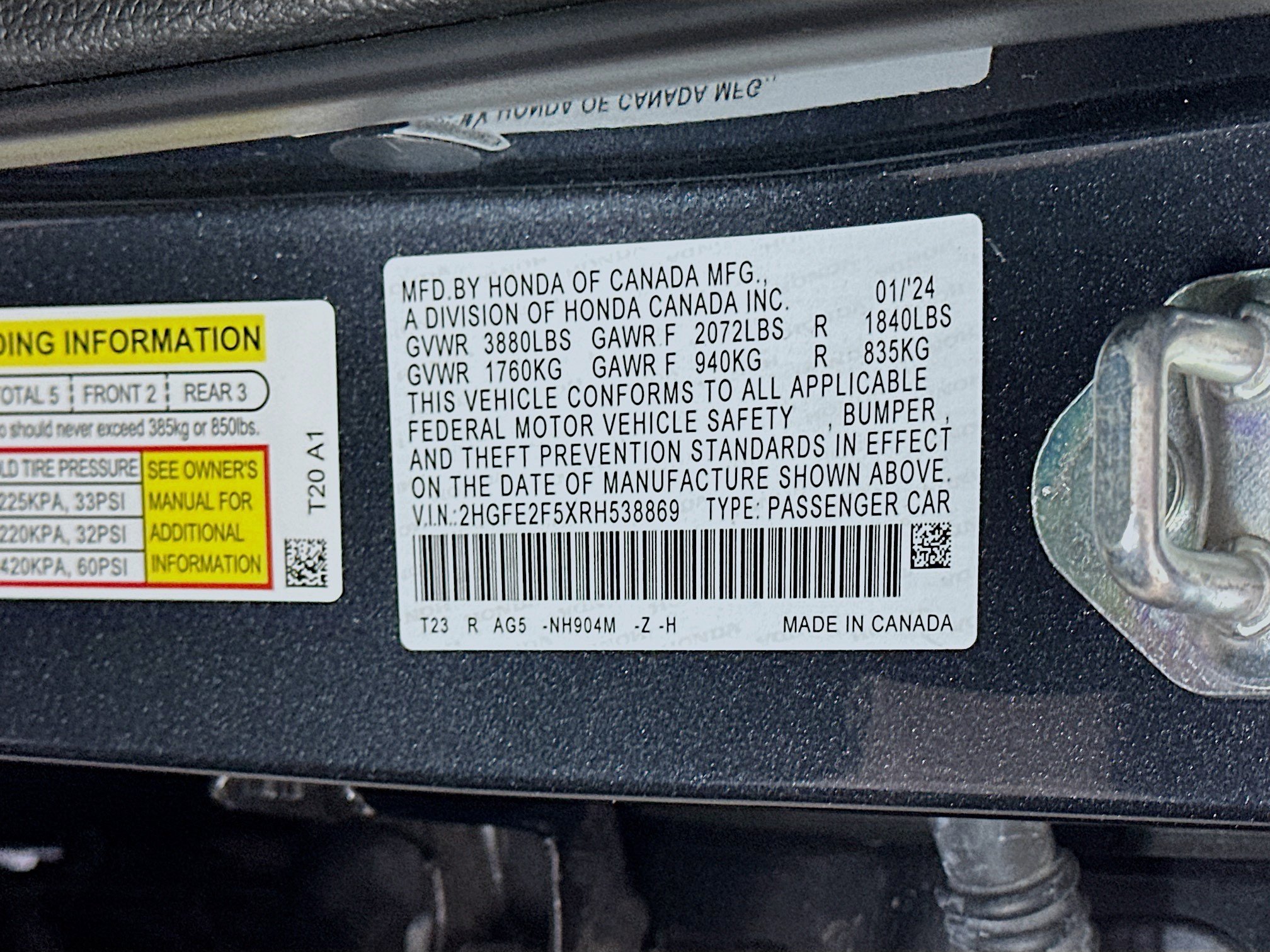 Used 2024 Honda Civic Sport image 34
