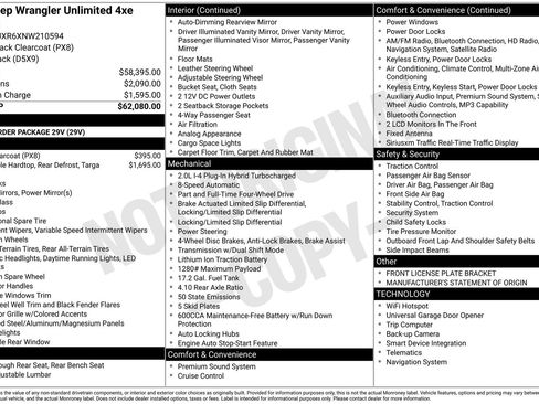 Used 2022 Jeep Wrangler Unlimited Rubicon 4xe image 36