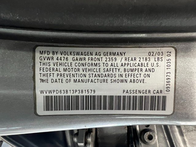 Used 2003 Volkswagen Passat GLS FWD image 22
