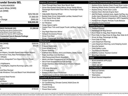 Used 2020 Hyundai Sonata SEL w/ Convenience Package FWD image 3