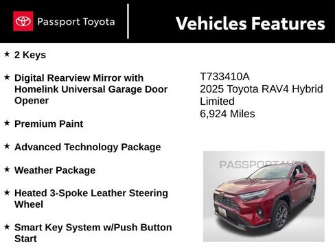 Used 2025 Toyota RAV4 Limited w/ Advanced Technology Package image 3