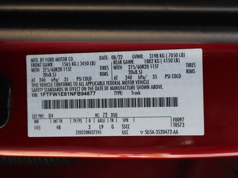 Used 2022 Ford F150 XLT w/ Equipment Group 302A High AWD/4WD image 59