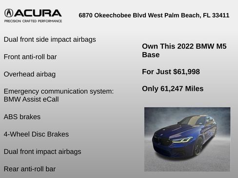Used 2022 BMW M5 Base w/ Executive Package image 36