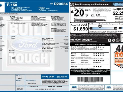 Used 2017 Ford F150 XL w/ Equipment Group 101A Mid RWD image 6