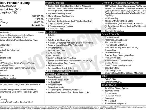 Certified 2026 Subaru Forester Touring AWD/4WD image 36
