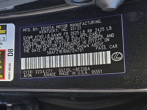 Certified 2022 Lexus ES 350 Ultra Luxury image 27