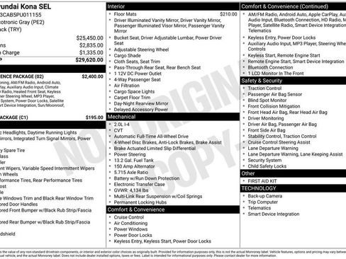 Used 2023 Hyundai Kona SEL w/ Convenience Package image 7