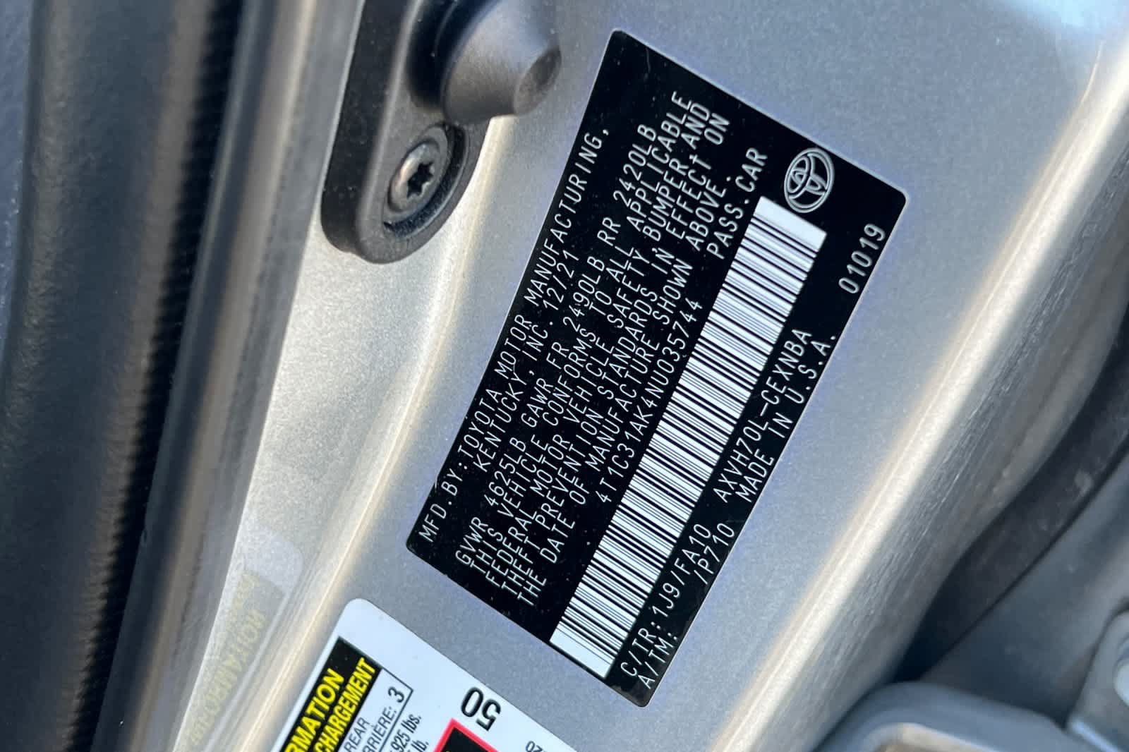 Certified 2022 Toyota Camry LE FWD image 26