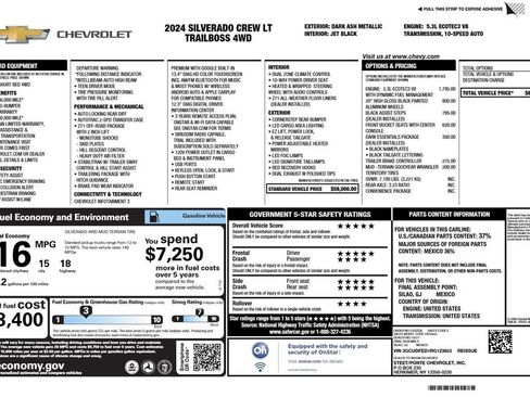 Used 2024 Chevrolet Silverado 1500 LT Trail Boss w/ LPO, Dark Essentials Package AWD/4WD image 4