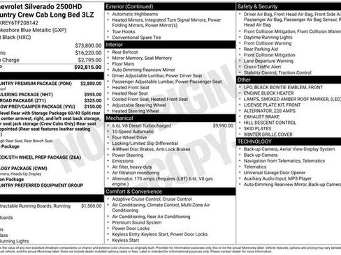 New 2026 Chevrolet Silverado 2500 High Country w/ High Country Premium Package AWD/4WD image 18