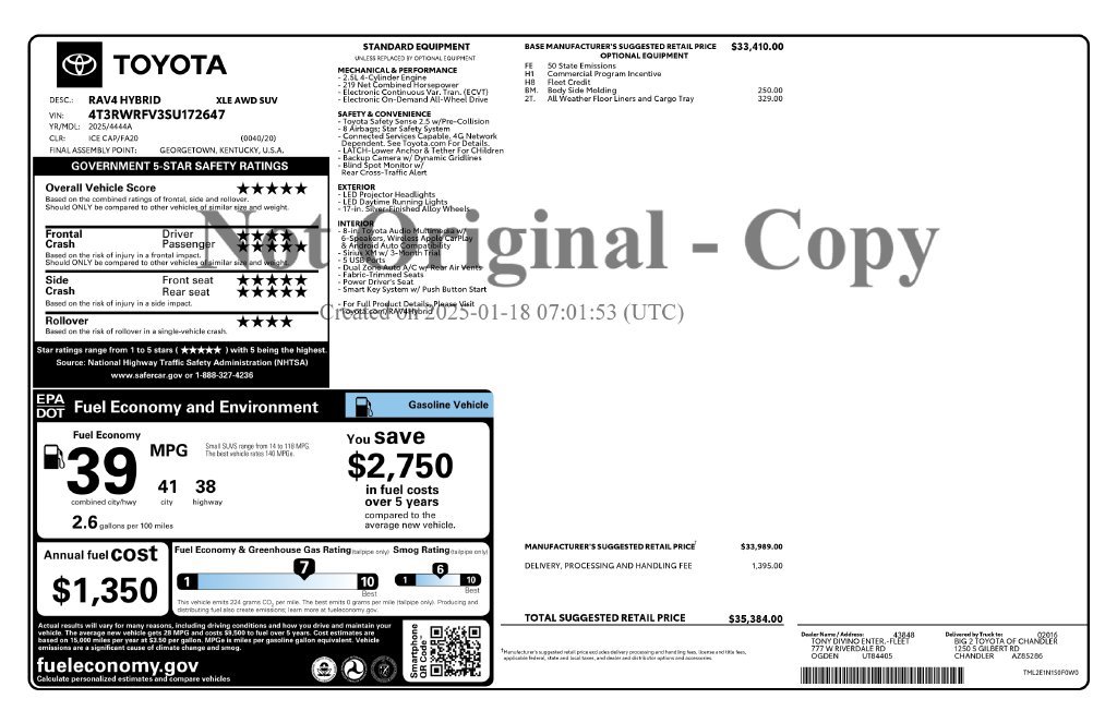 Used 2025 Toyota RAV4 XLE AWD/4WD image 3