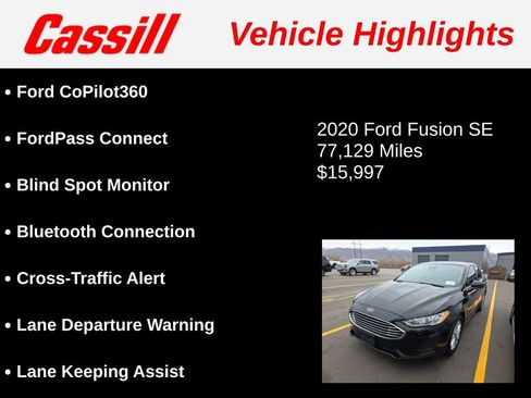 Used 2020 Ford Fusion SE image 3