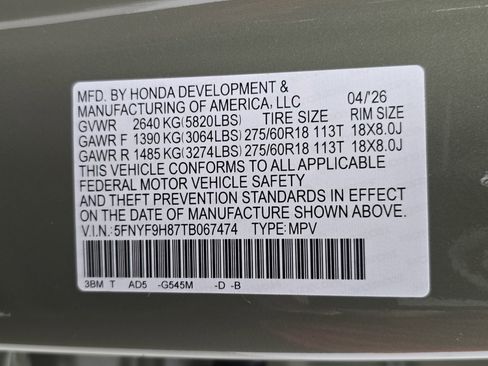 New 2026 Honda Passport TrailSport Elite image 36