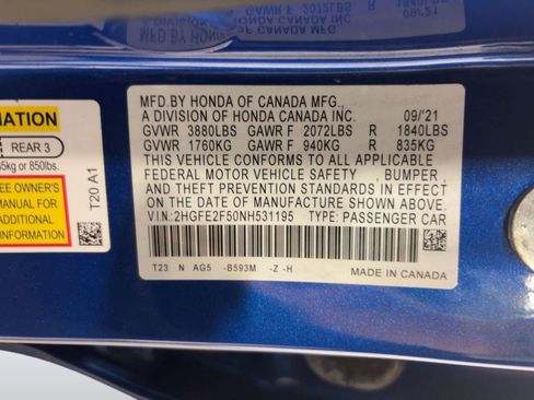 Used 2022 Honda Civic Sport image 18