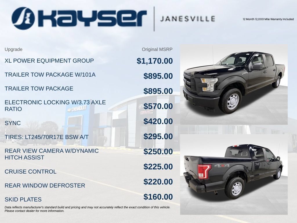 Used 2017 Ford F150 XL w/ XL Power Equipment Group AWD/4WD image 2