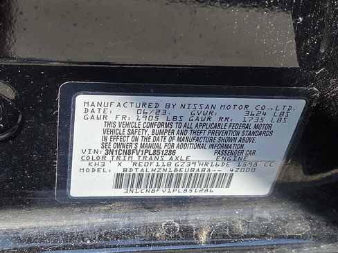Used 2023 Nissan Versa SR w/ Trunk Package FWD image 25