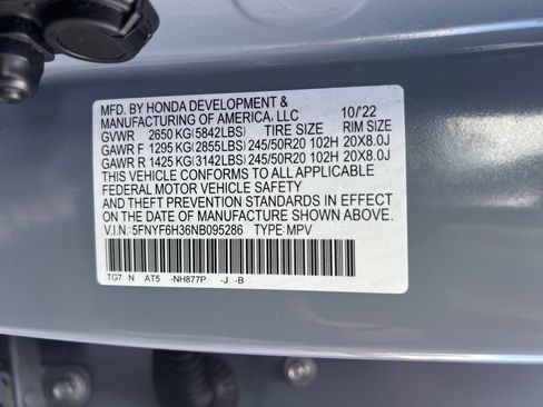 Used 2022 Honda Pilot Sport image 35
