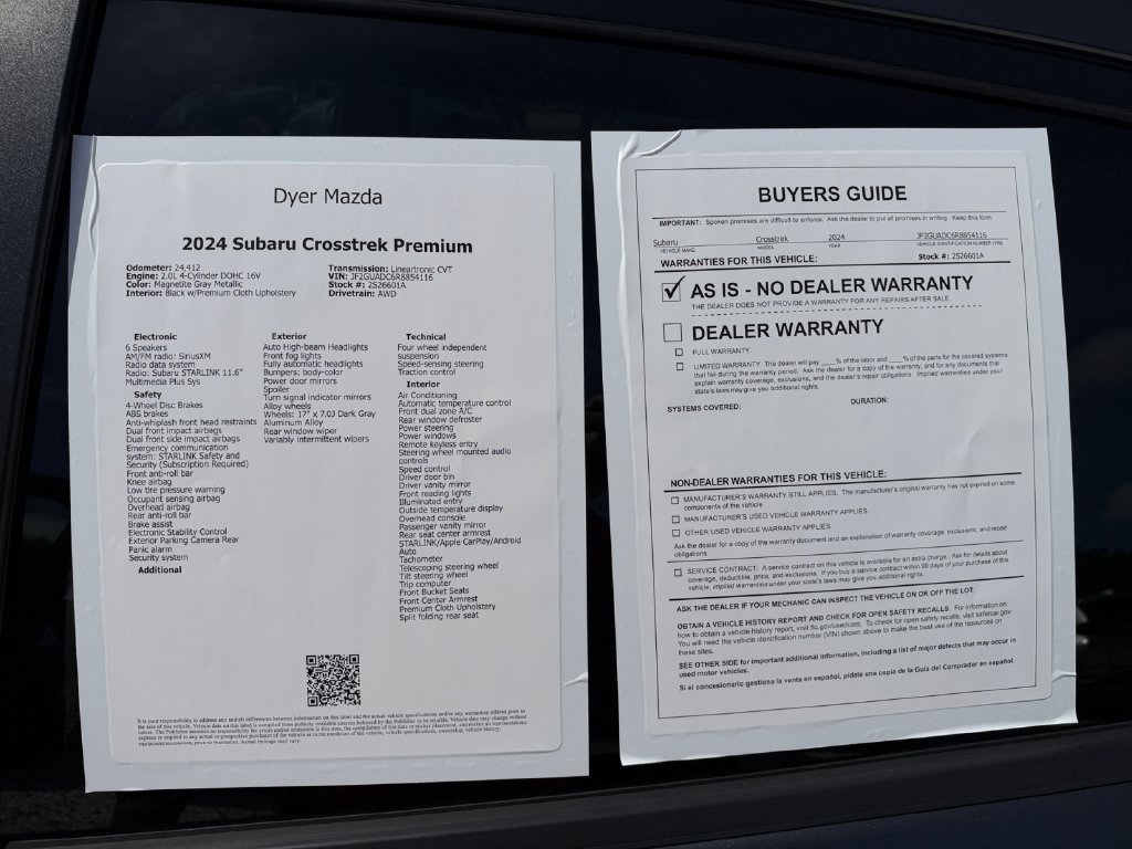 Certified 2024 Subaru Crosstrek 2.0i Premium AWD/4WD image 25
