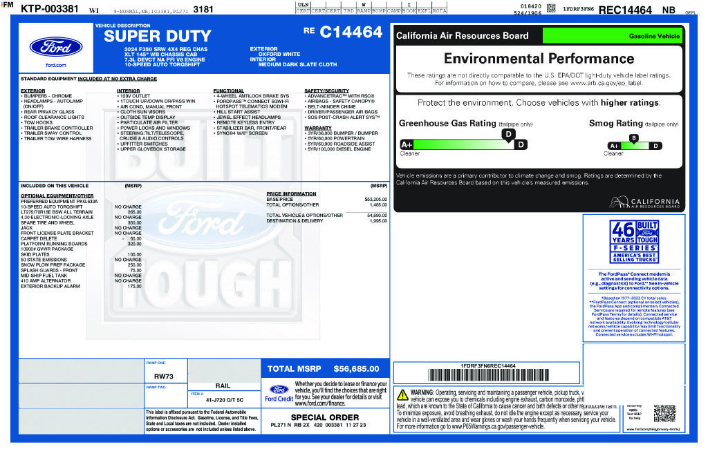 Used 2024 Ford F350 XLT w/ Snow Plow Prep Package AWD/4WD image 34