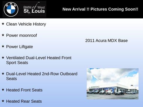 Used 2011 Acura MDX w/ Advance & Entertainment image 2