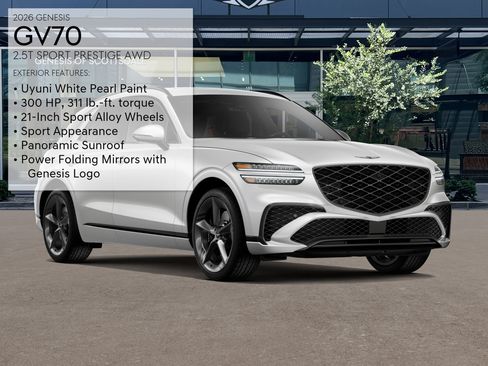 New 2026 Genesis GV70 2.5T Sport Prestige AWD/4WD image 3