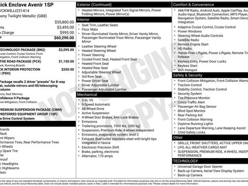 Used 2018 Buick Enclave Avenir w/ Avenir Technology Package image 5