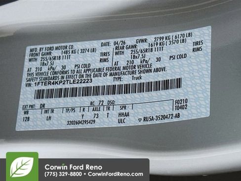 New 2026 Ford Ranger Lariat w/ FX4 Off-Road Package AWD/4WD image 33