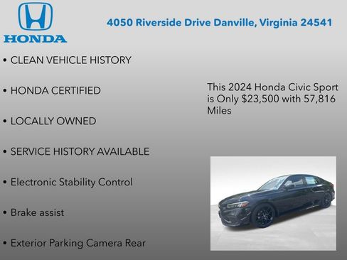 Used 2024 Honda Civic Sport image 7