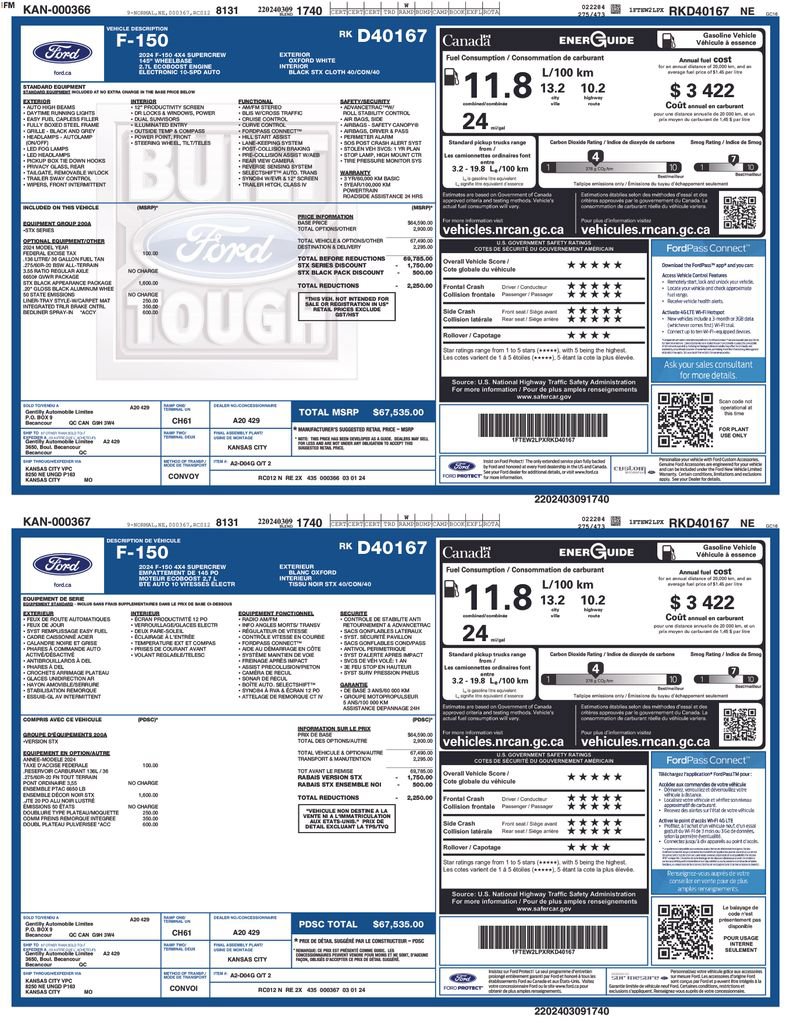 Used 2024 Ford F150 STX w/ STX Black Appearance Package AWD/4WD image 11