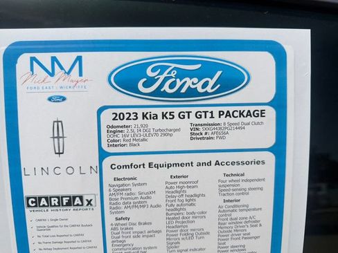 Used 2023 Kia K5 GT w/ GT1 Package FWD image 32