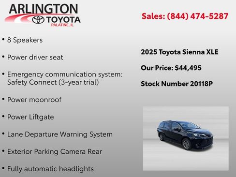 Used 2025 Toyota Sienna XLE FWD image 4