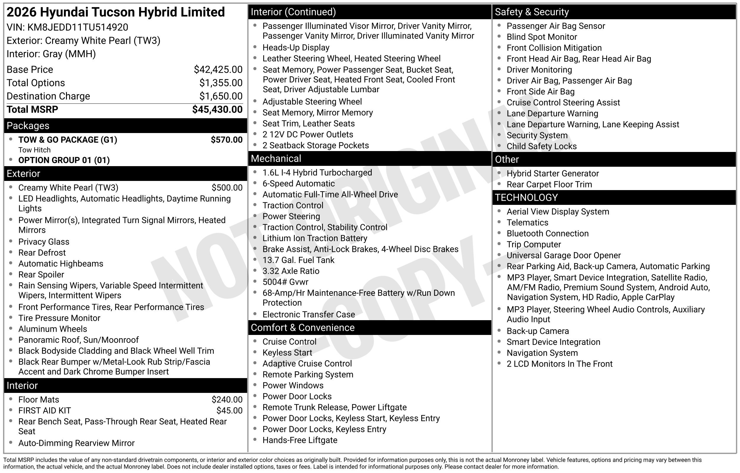 New 2026 Hyundai Tucson Limited w/ Tow & Go Package AWD/4WD image 3