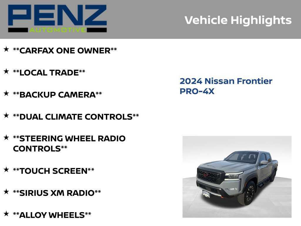 Used 2024 Nissan Frontier PRO-4X w/ Pro Convenience Package AWD/4WD image 6