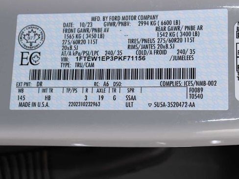 Certified 2023 Ford F150 Lariat w/ Equipment Group 502A High image 37