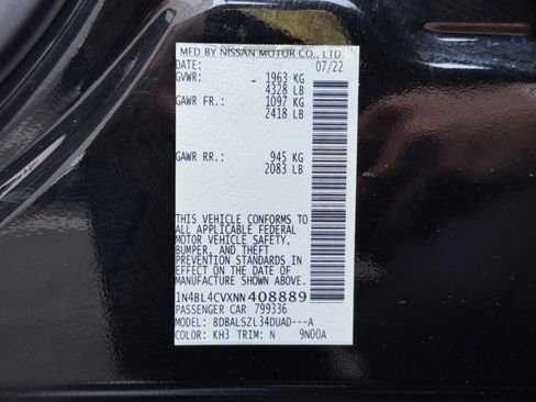 Used 2022 Nissan Altima 2.5 SR w/ Midnight Edition Package FWD image 41
