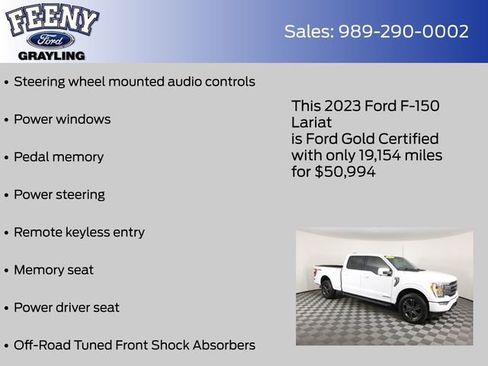 Certified 2023 Ford F150 Lariat w/ FX4 Off-Road Package image 26