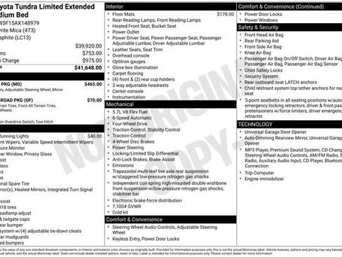 Used 2010 Toyota Tundra Limited w/ Memory Pkg AWD/4WD image 7