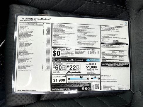 New 2026 BMW X5 xDrive50e w/ M Sport Package AWD/4WD image 14