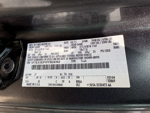 Used 2015 Ford F150 XLT w/ Equipment Group 301A Mid AWD/4WD image 22